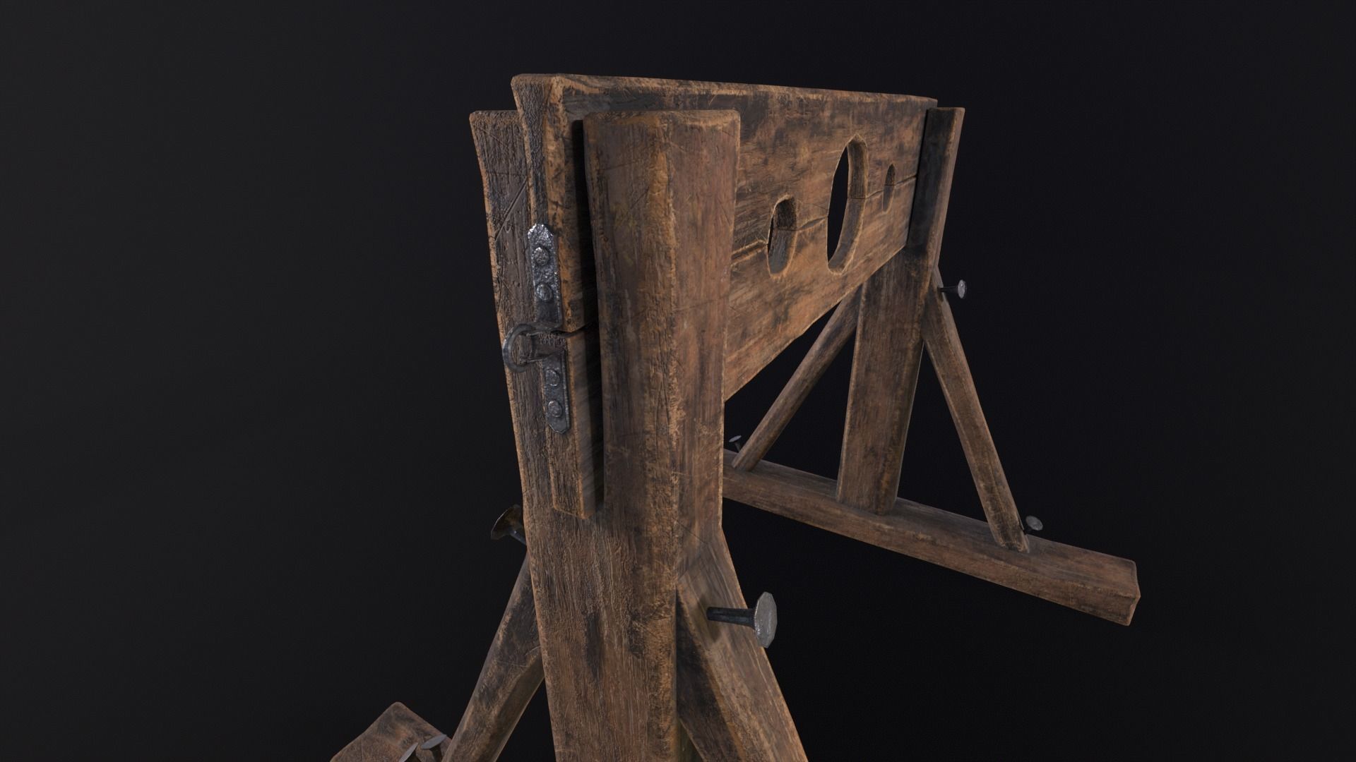 Medieval Worn Stock Low-poly 3D model_22