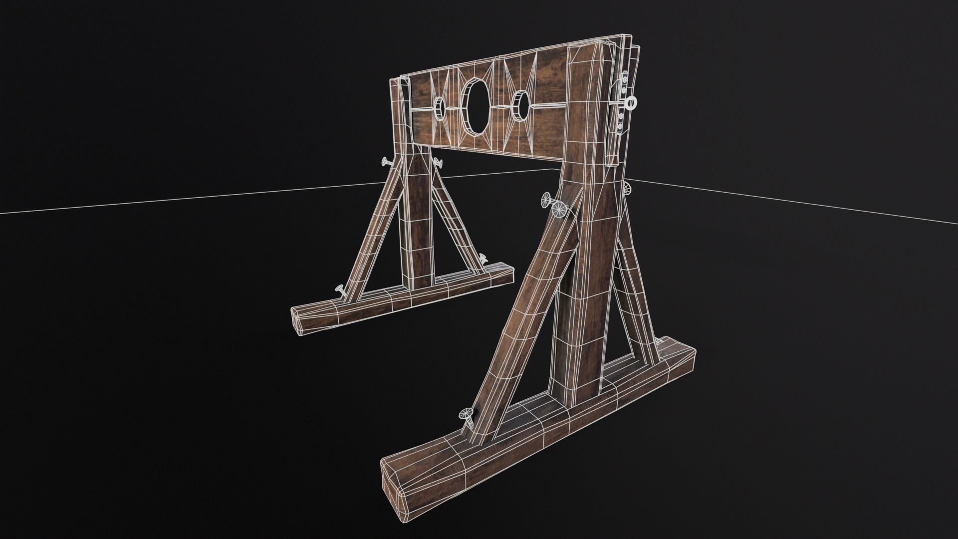 Medieval Worn Stock Low-poly 3D model_9