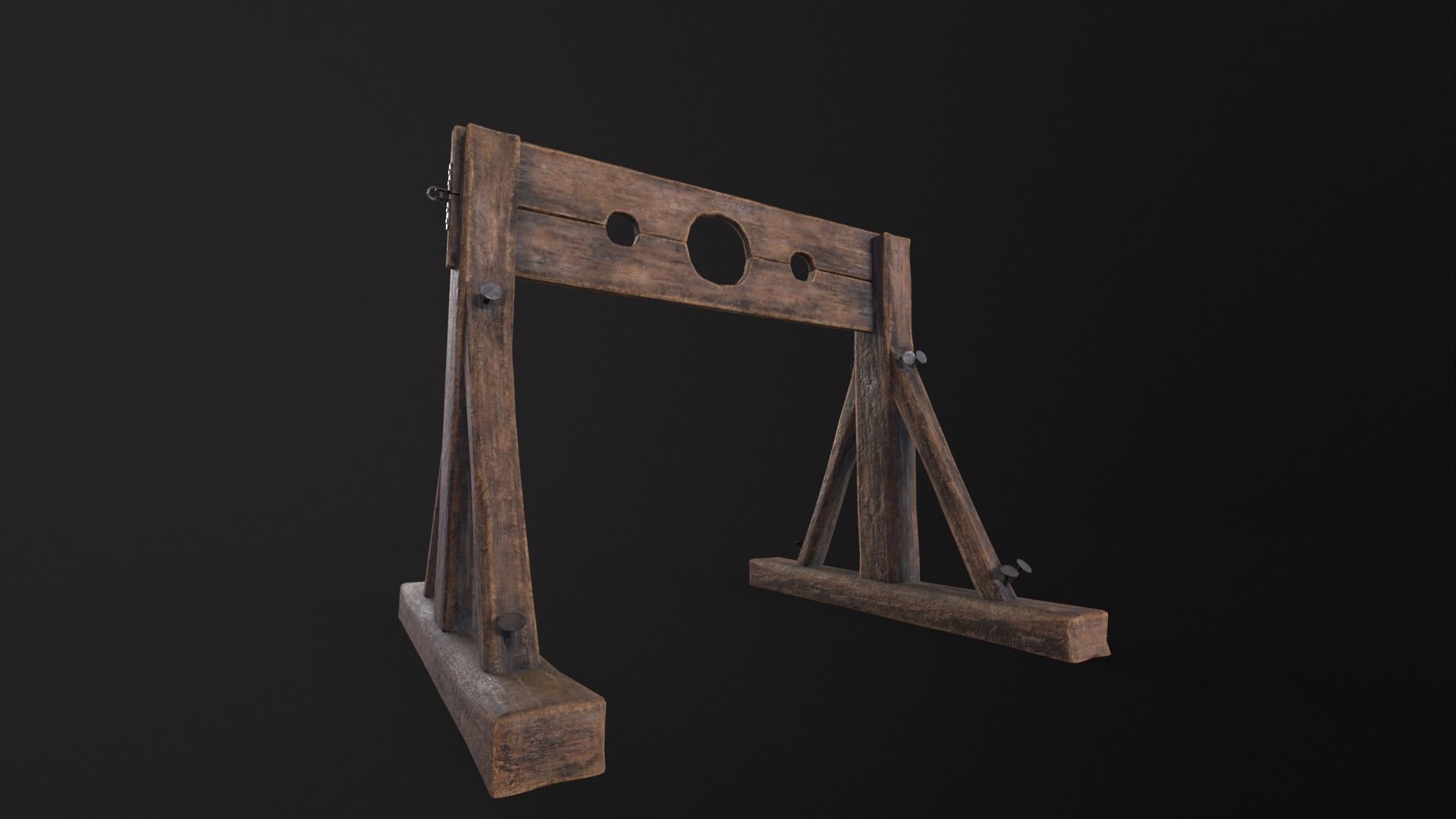 Medieval Worn Stock Low-poly 3D model_16