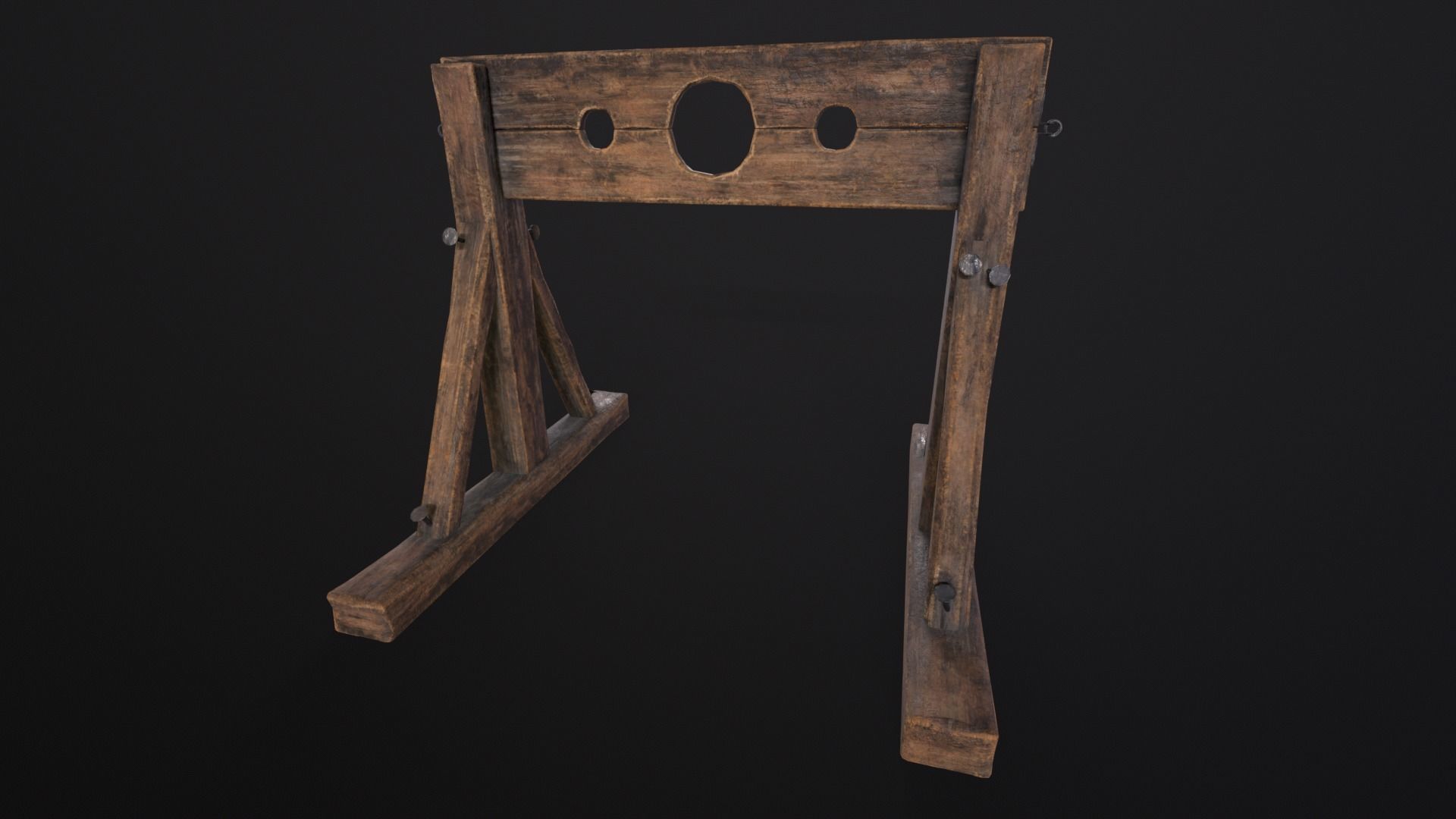 Medieval Worn Stock Low-poly 3D model_6