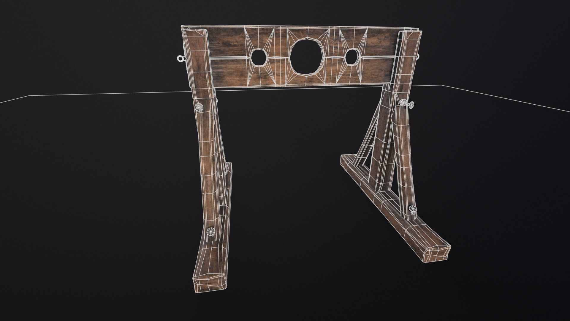 Medieval Worn Stock Low-poly 3D model_5