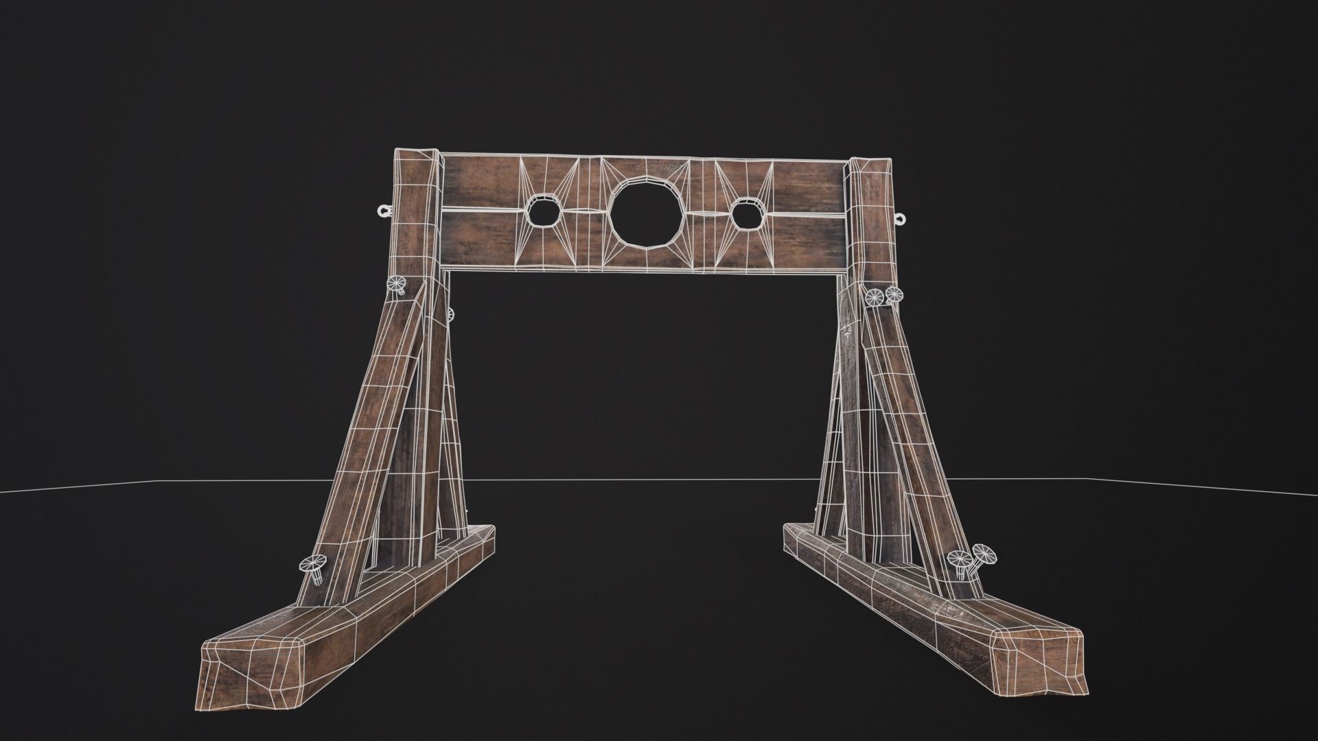 Medieval Worn Stock Low-poly 3D model_19