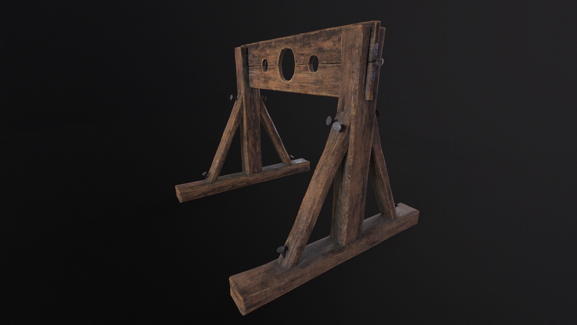 Medieval Worn Stock Low-poly 3D model_8