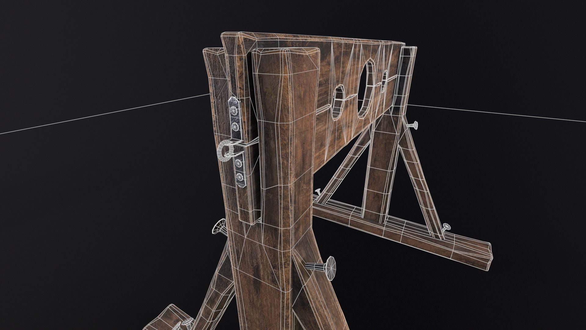 Medieval Worn Stock Low-poly 3D model_23