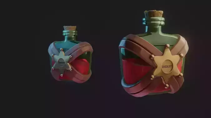 Stylized Blood Bootle 3D model