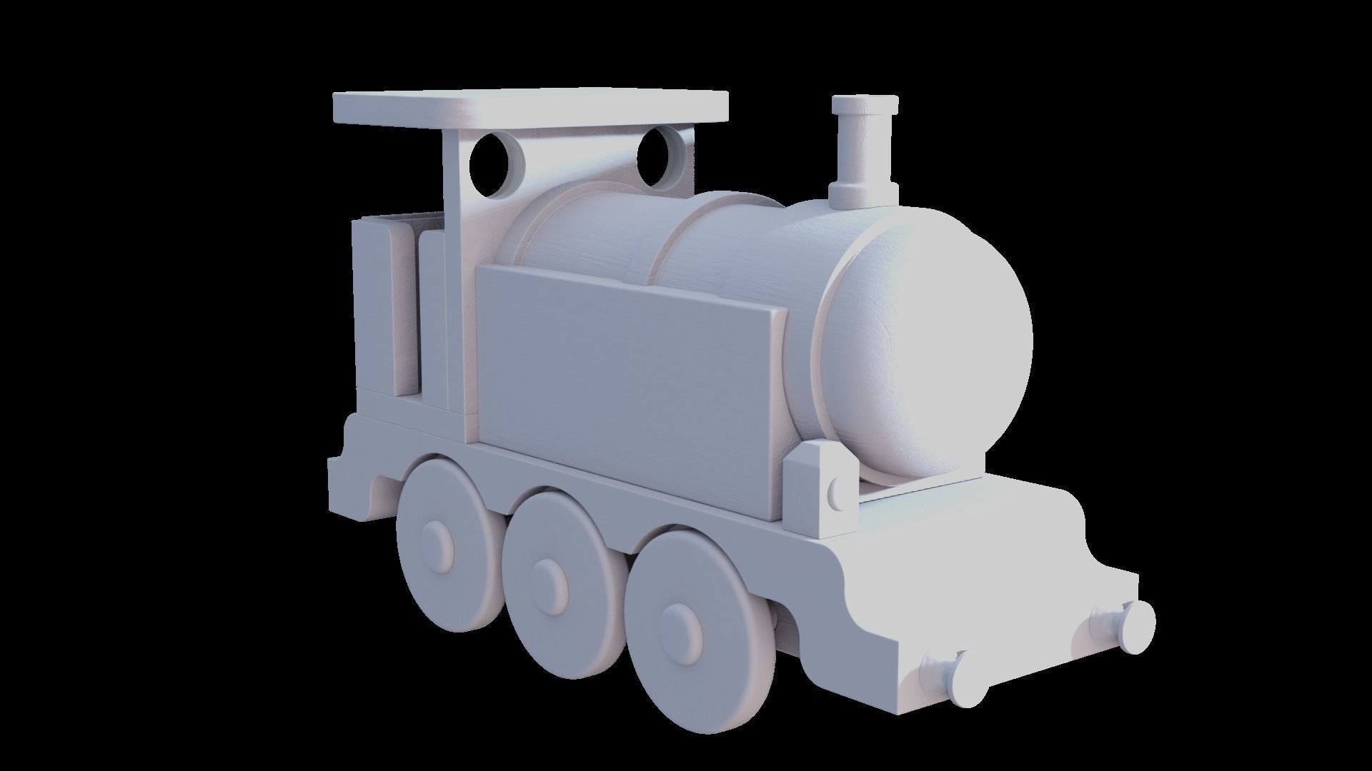 WOODEN LITTLE TRAIN TOY - RogueFilmProductions Low-poly 3D model_10