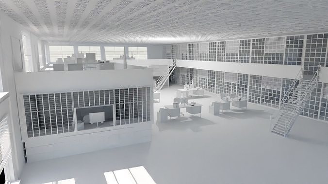 Police Station  Low-poly 3D model