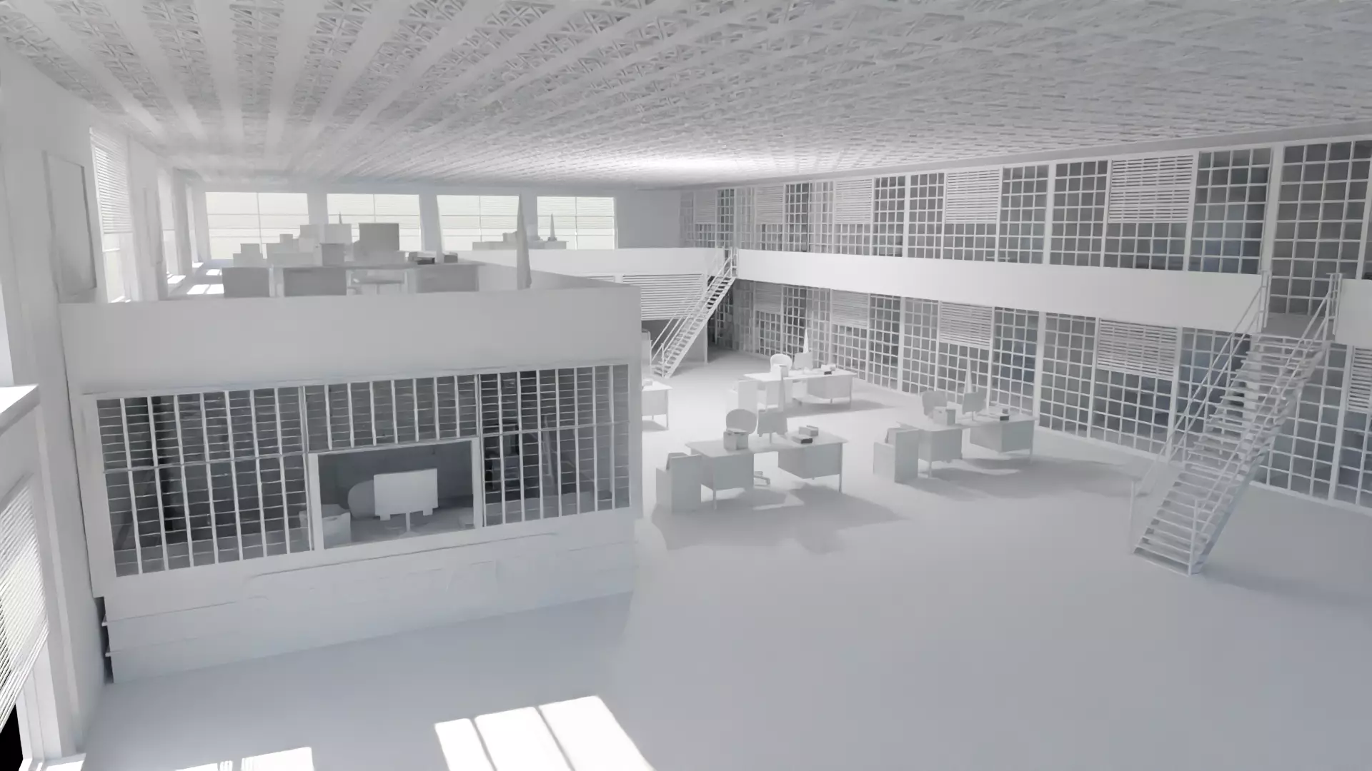 Police Station  Low-poly 3D model_0