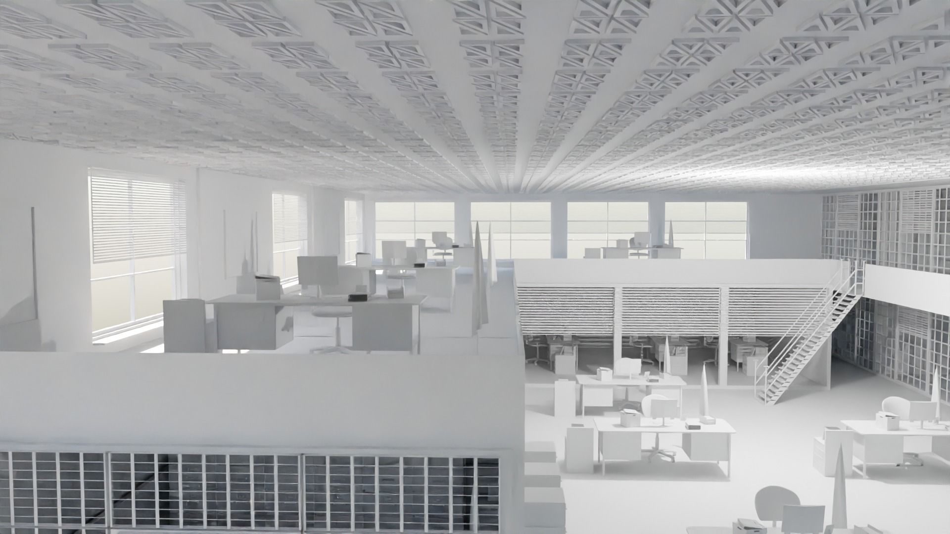 Police Station  Low-poly 3D model_3