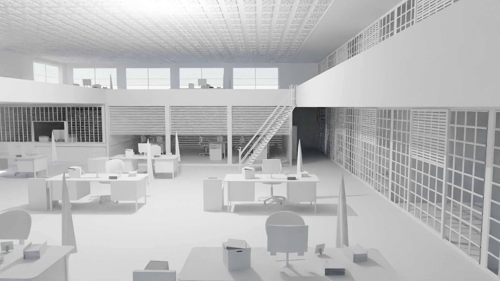 Police Station  Low-poly 3D model_5