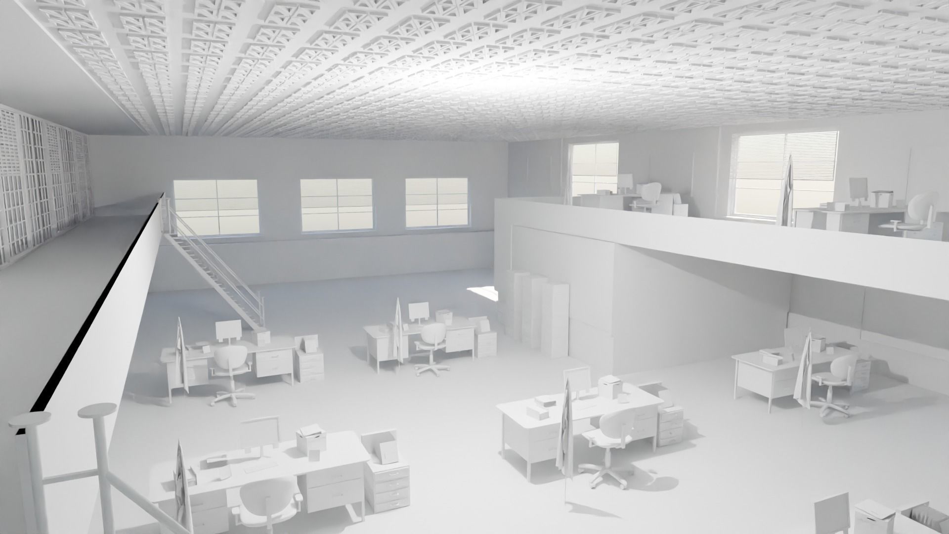 Police Station  Low-poly 3D model_6