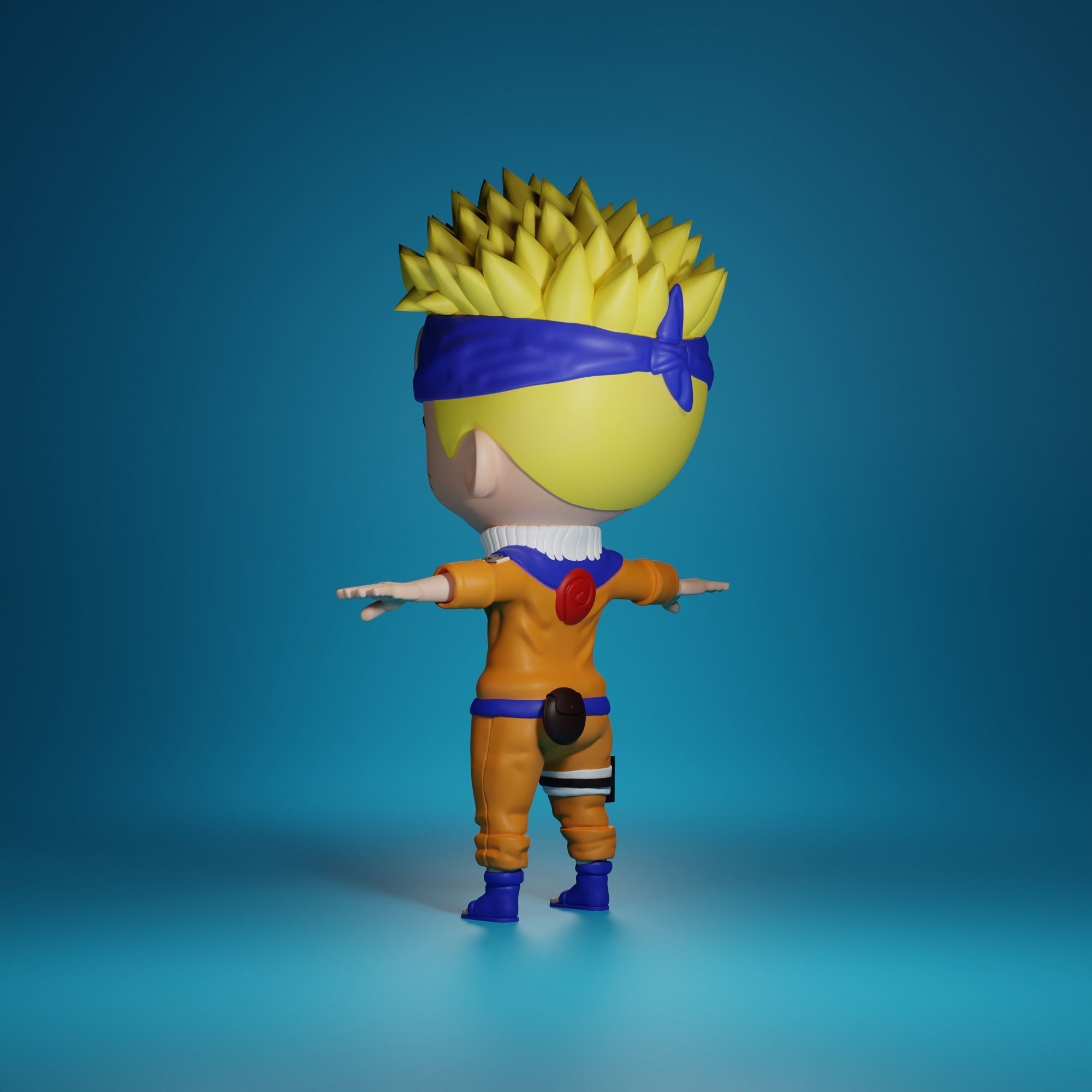 NARUTO CHIBI  IN T POSE 3D print model_3