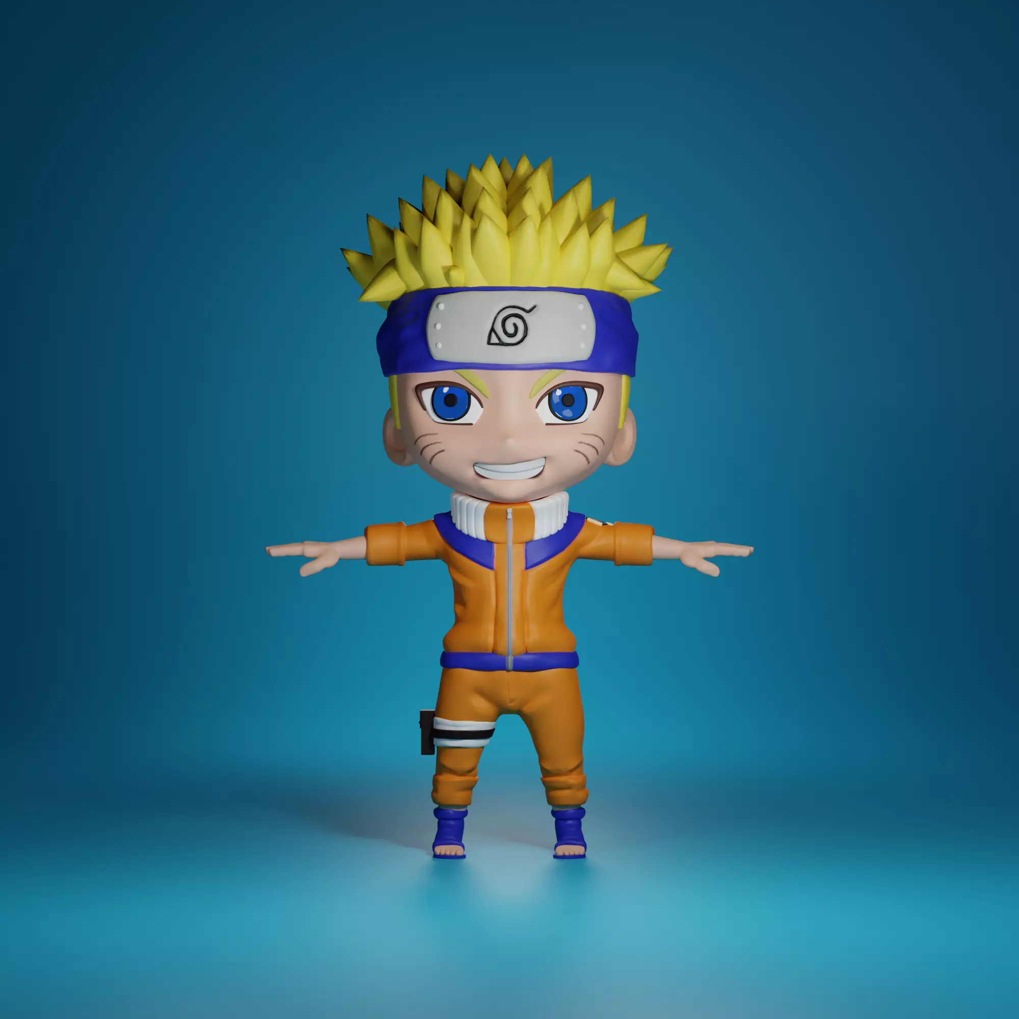 NARUTO CHIBI  IN T POSE 3D print model_0