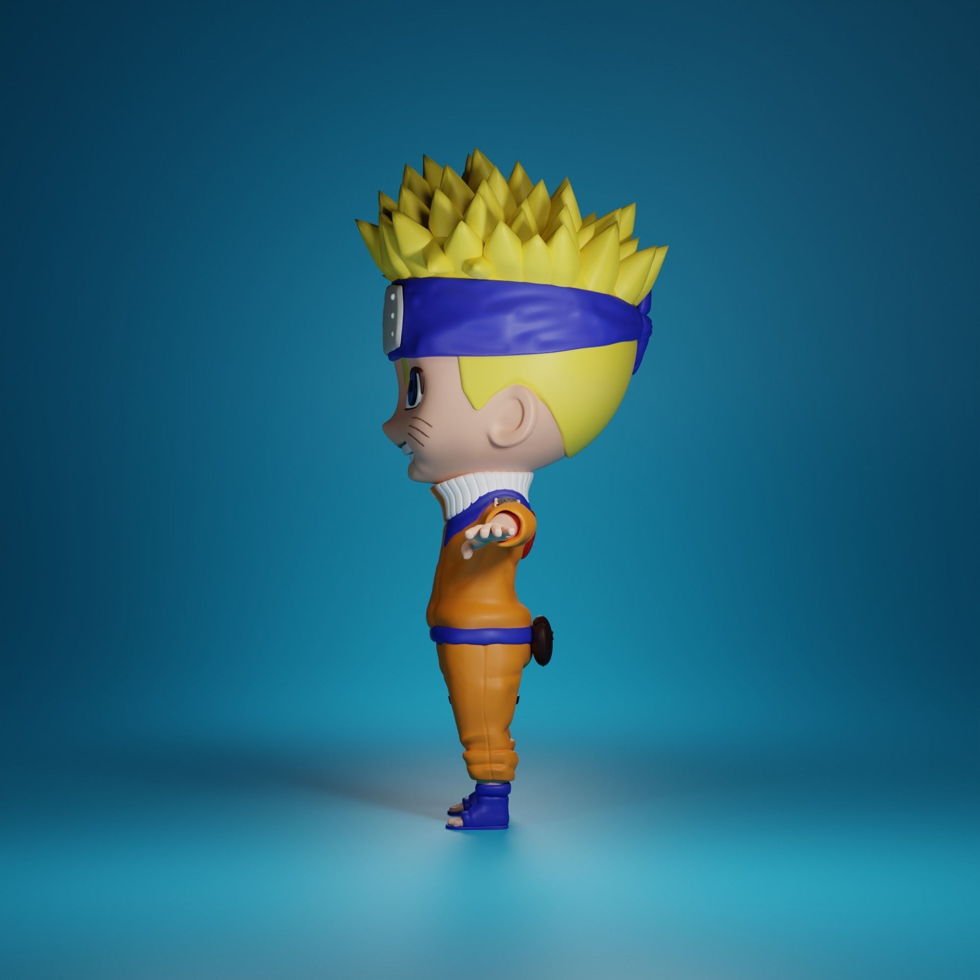 NARUTO CHIBI  IN T POSE 3D print model_2