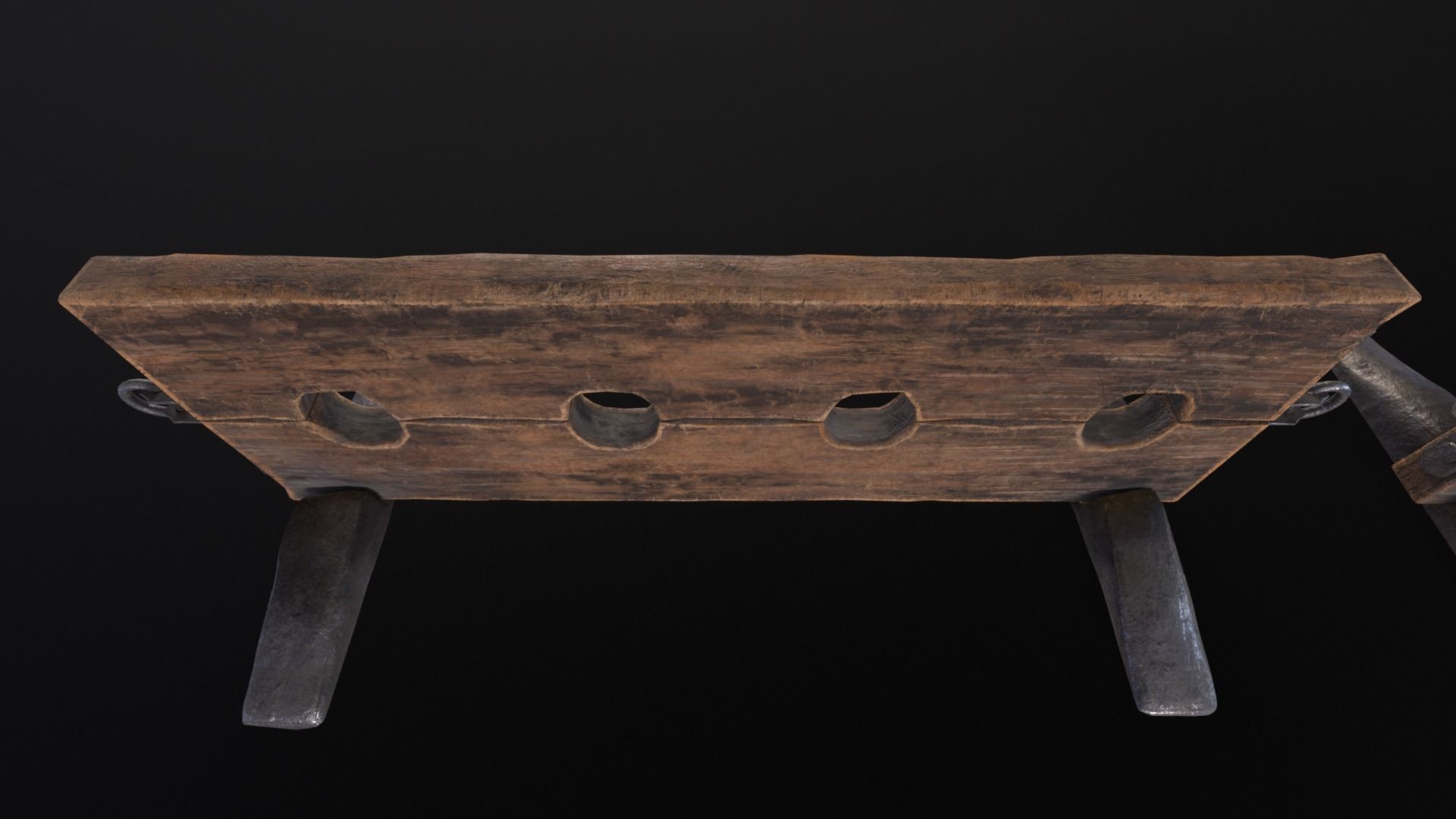 Medieval Ankle Worn Stock Low-poly 3D model_22