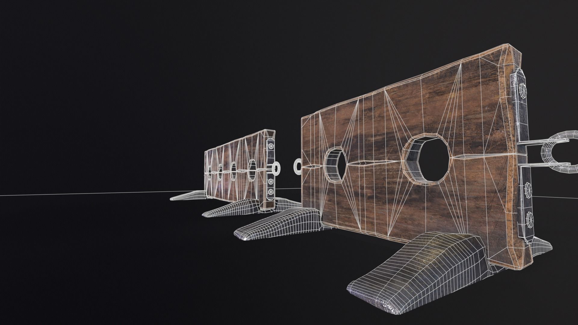 Medieval Ankle Worn Stock Low-poly 3D model_19