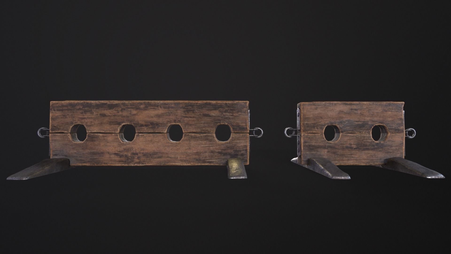 Medieval Ankle Worn Stock Low-poly 3D model_16