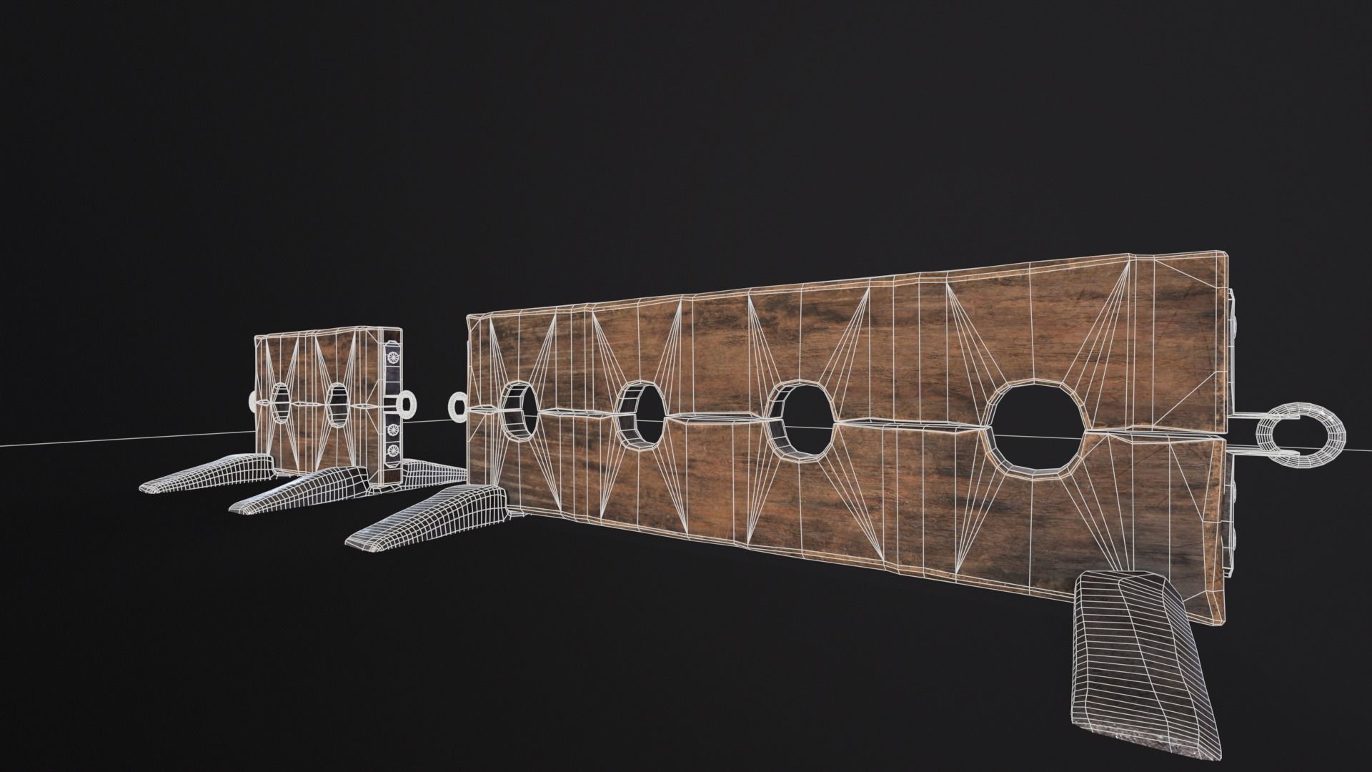 Medieval Ankle Worn Stock Low-poly 3D model_9