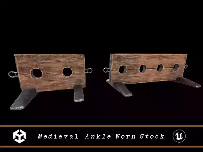 Medieval Ankle Worn Stock Low-poly 3D model