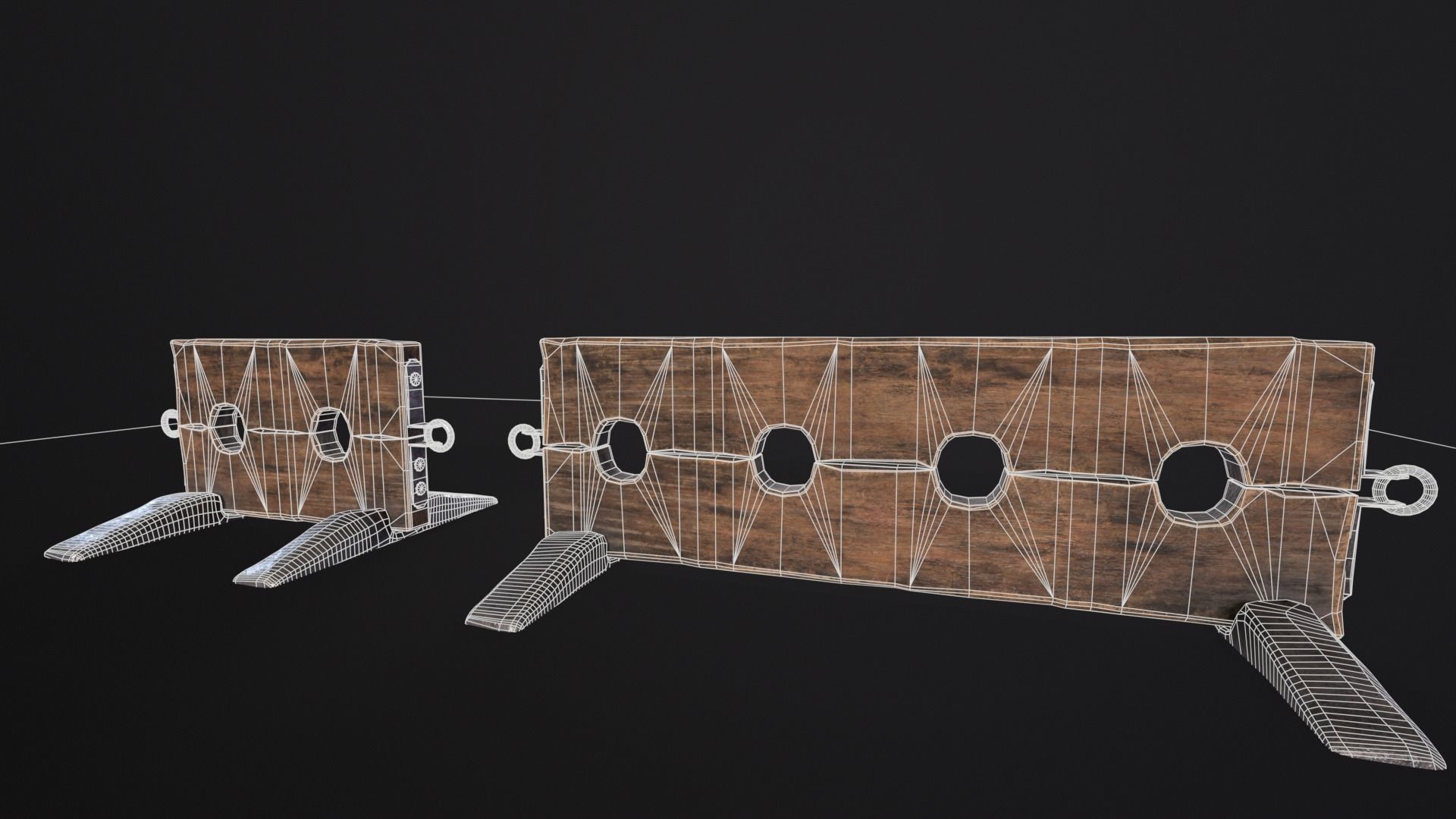 Medieval Ankle Worn Stock Low-poly 3D model_7