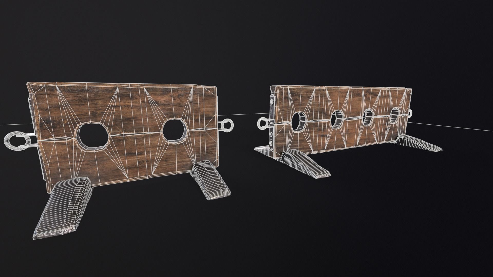 Medieval Ankle Worn Stock Low-poly 3D model_3