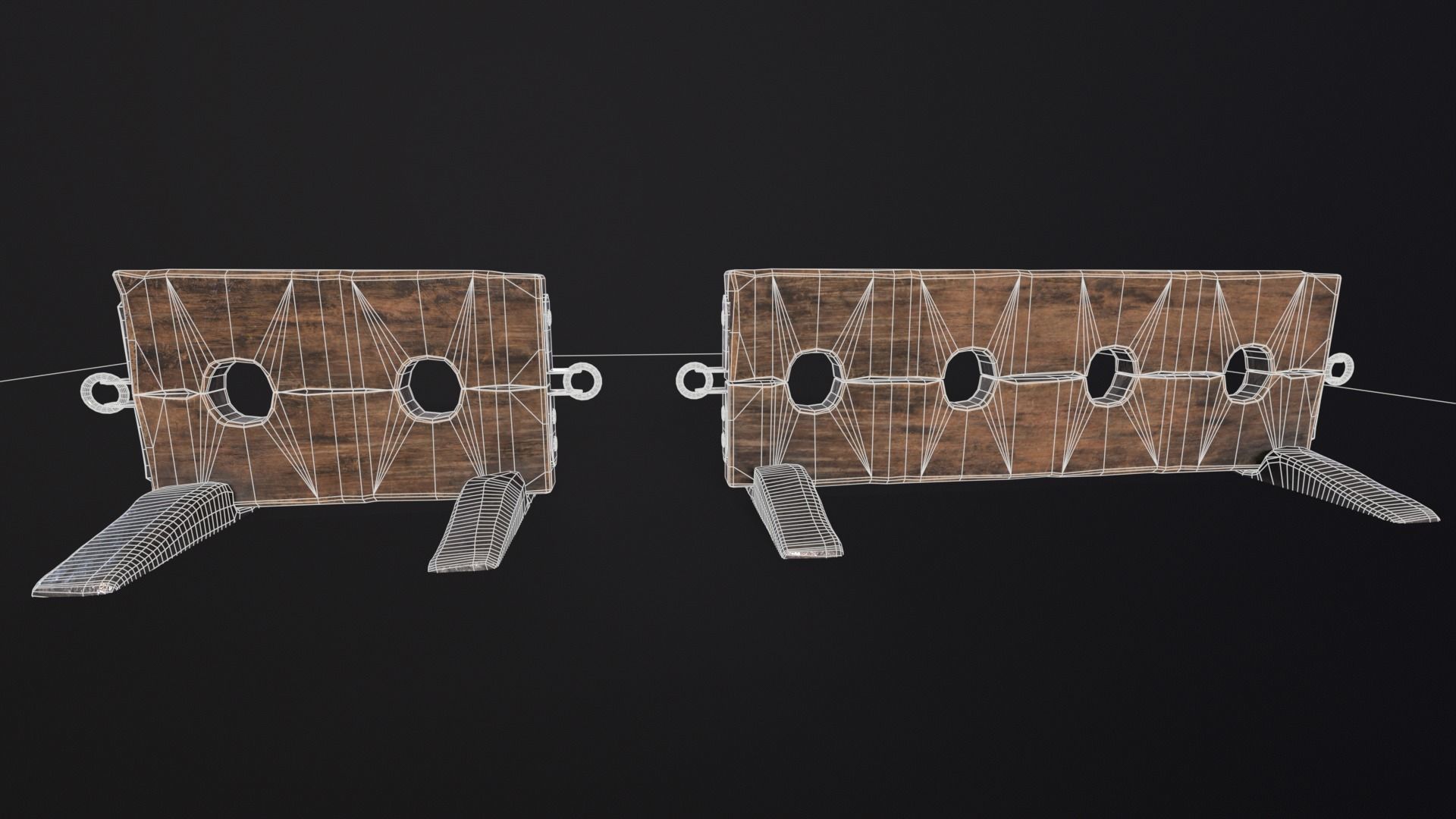 Medieval Ankle Worn Stock Low-poly 3D model_5