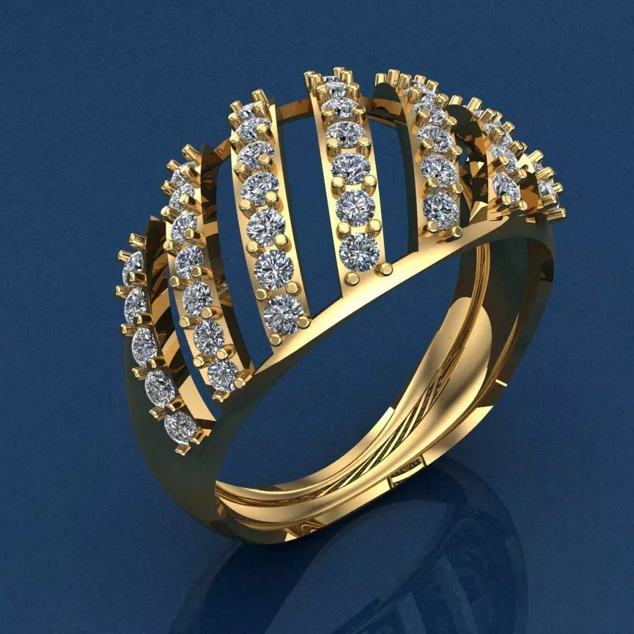 Graceful Curve Round Ring 3D print model_0