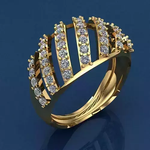 Graceful Curve Round Ring