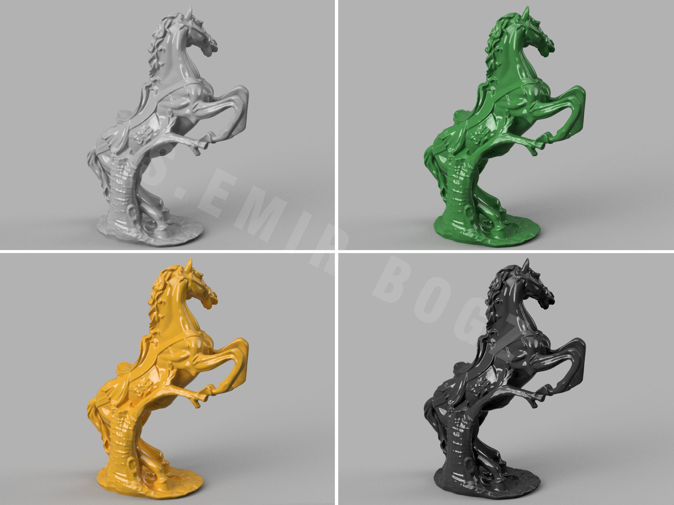 Statue Horse 3D print model_1