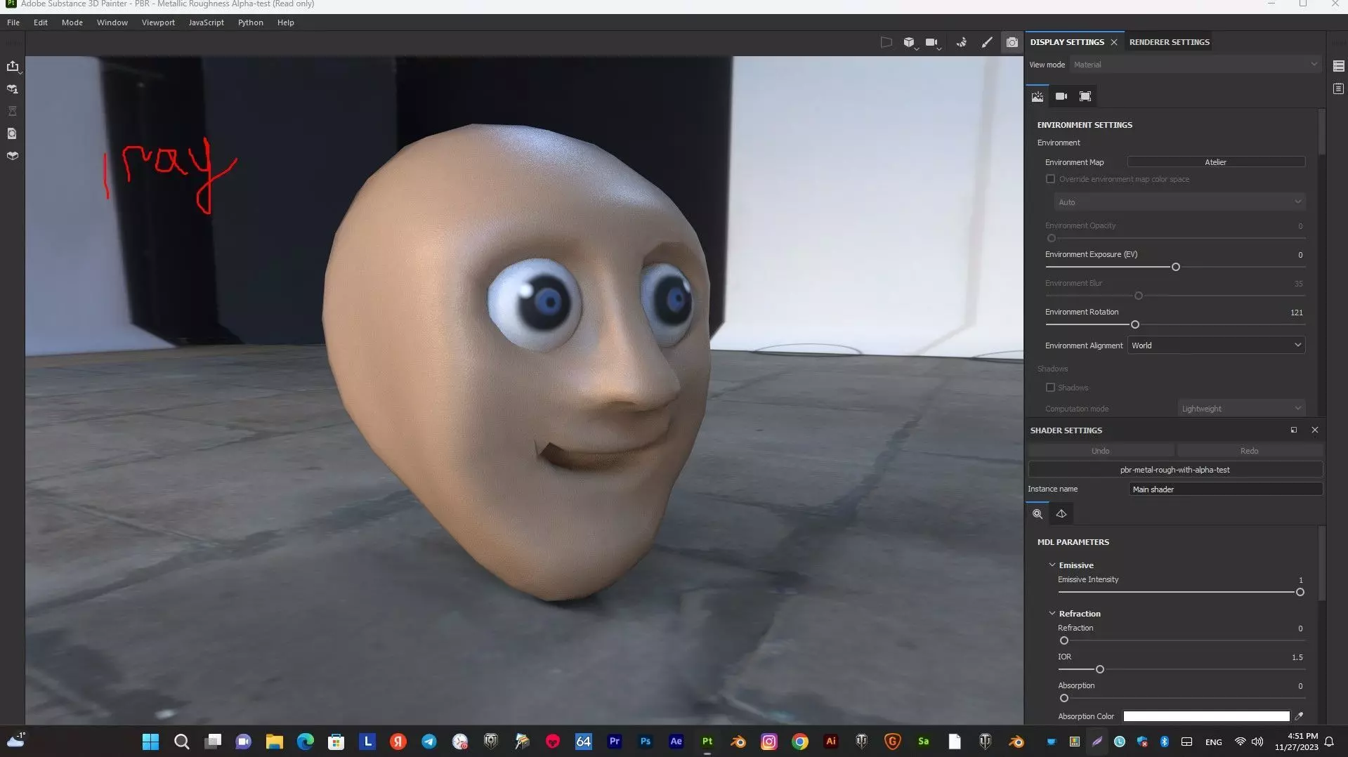 Head character Free low-poly 3D model