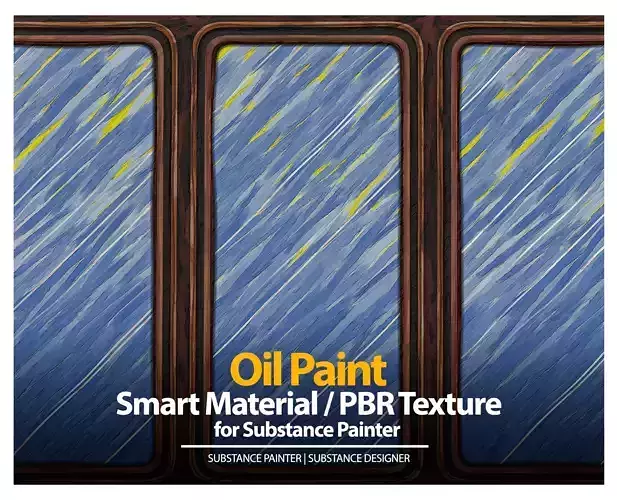 Oil Paint Smart Material Collection -Stylized- 4K PBR Textures Texture