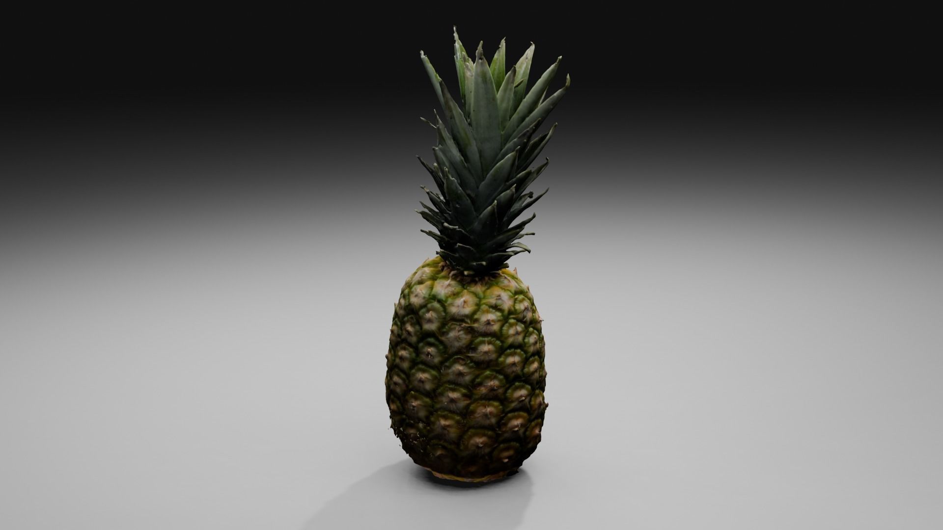 Pineapple Low-poly 3D model_8