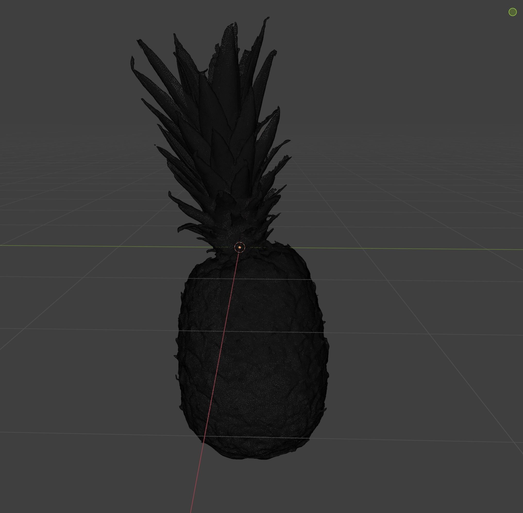 Pineapple Low-poly 3D model_7