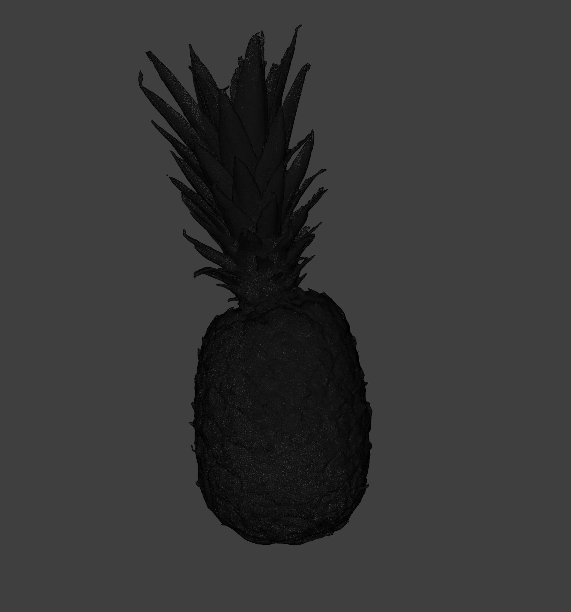 Pineapple Low-poly 3D model_9