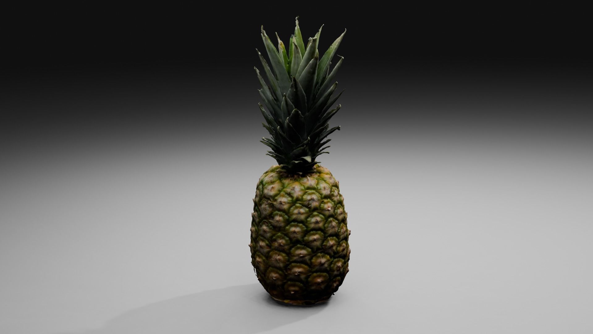 Pineapple Low-poly 3D model_15