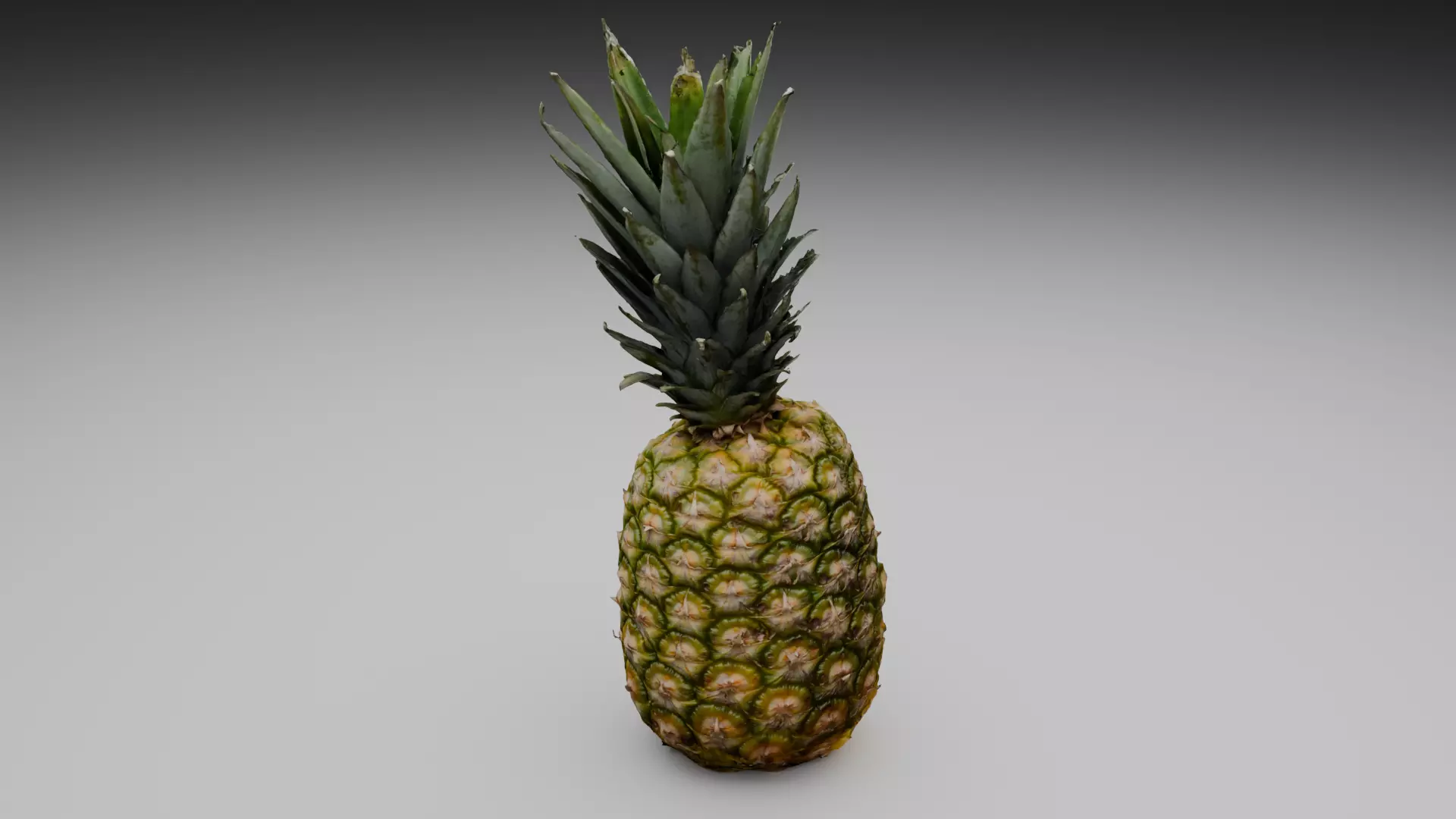 Pineapple Low-poly 3D model_0