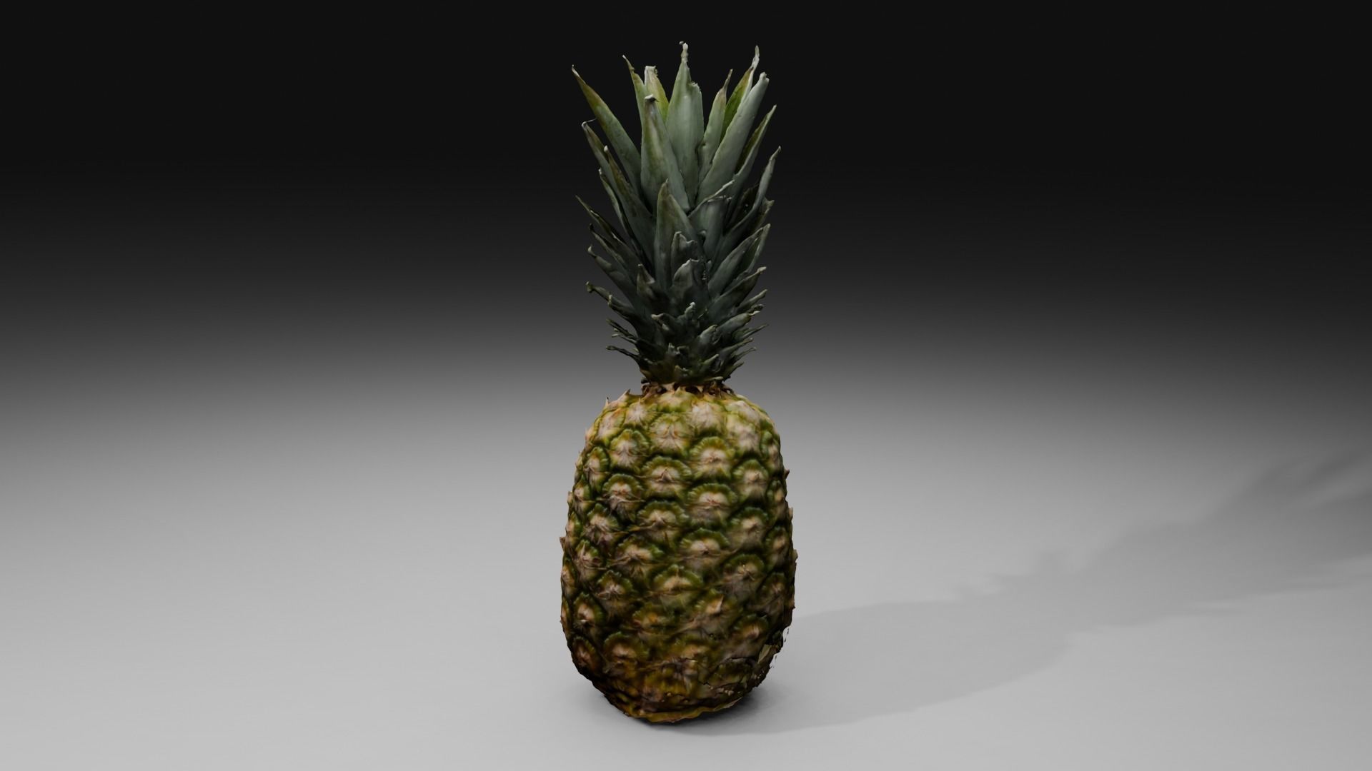 Pineapple Low-poly 3D model_34