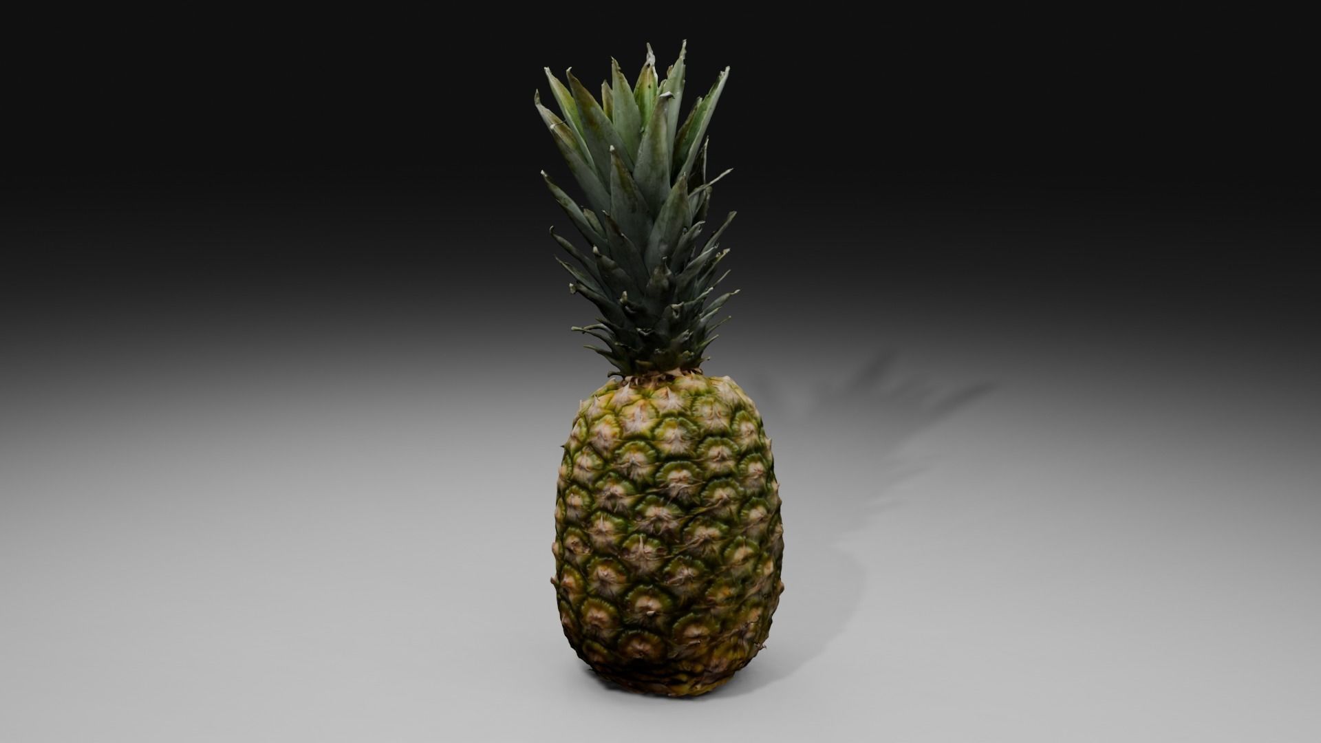 Pineapple Low-poly 3D model_29
