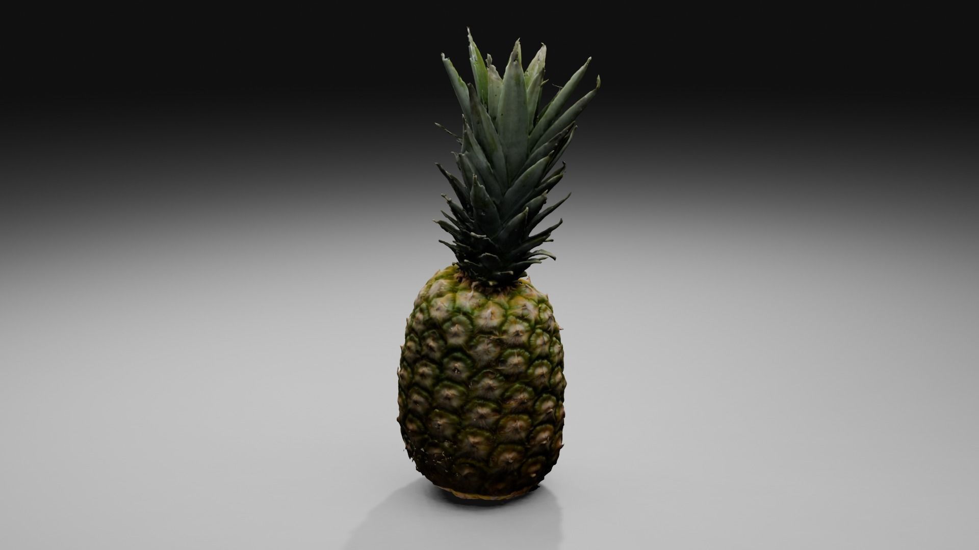 Pineapple Low-poly 3D model_12