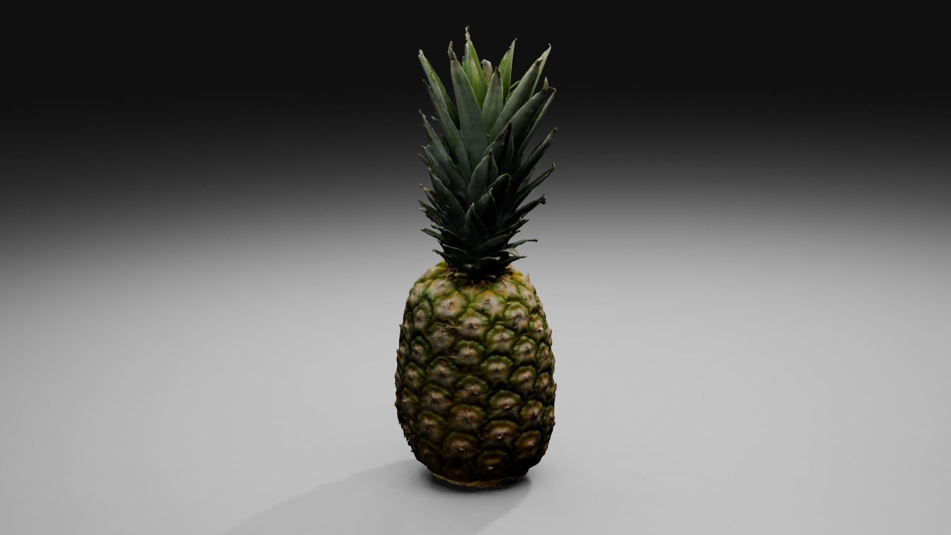 Pineapple Low-poly 3D model_14