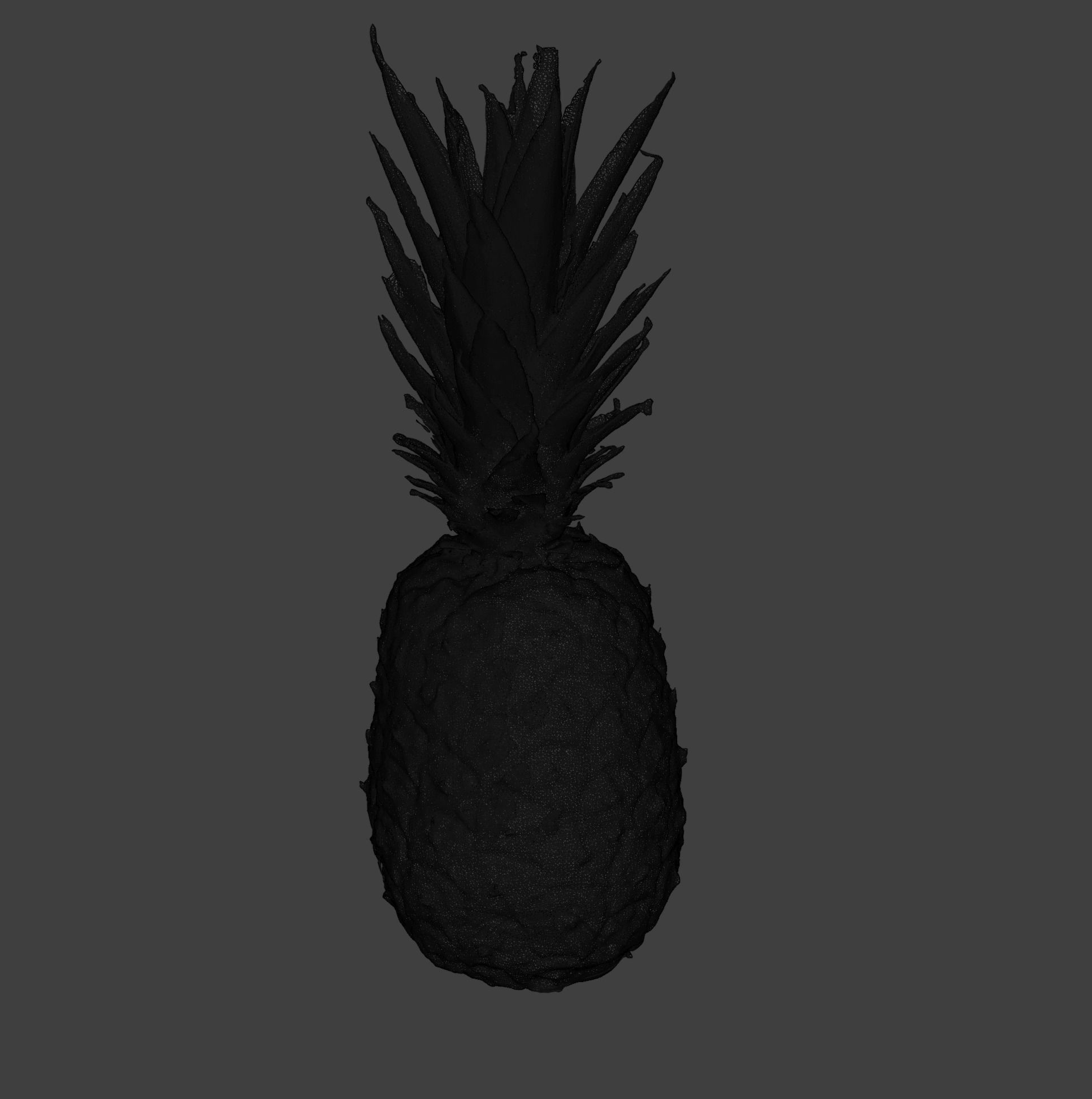 Pineapple Low-poly 3D model_10