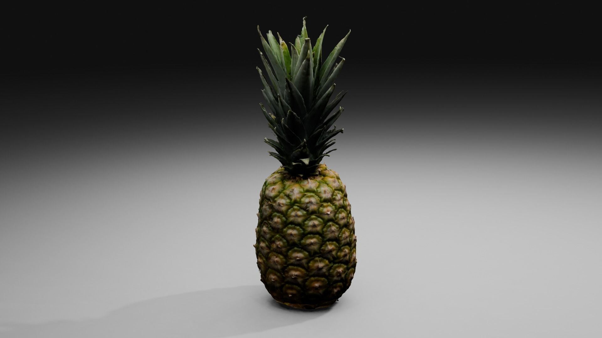 Pineapple Low-poly 3D model_4