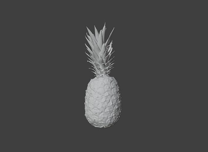 Pineapple Low-poly 3D model 3