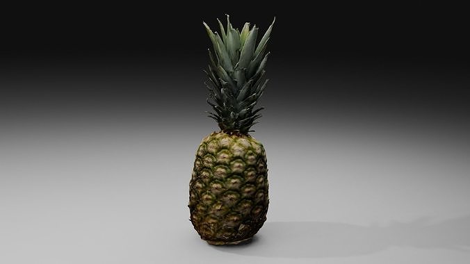 Pineapple Low-poly 3D model 4