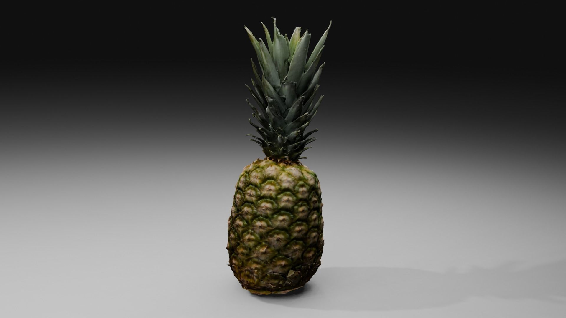 Pineapple Low-poly 3D model_3