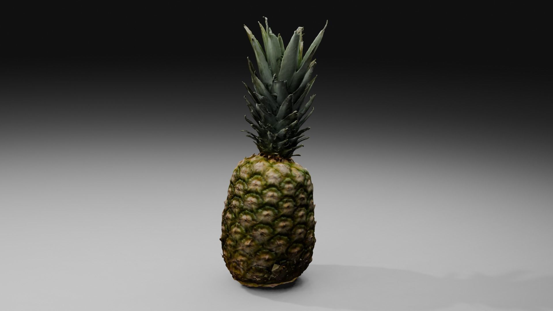 Pineapple Low-poly 3D model_11