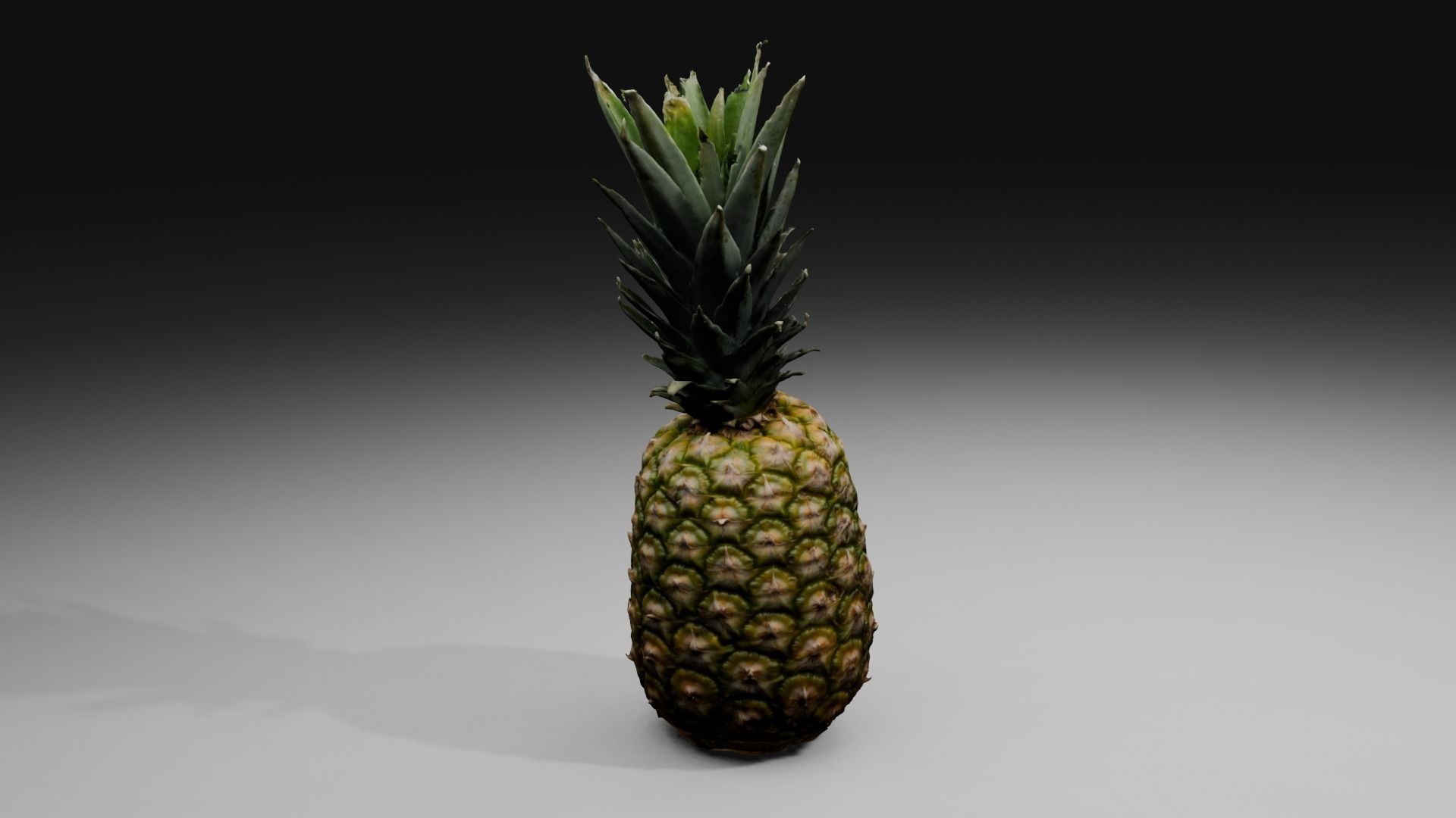 Pineapple Low-poly 3D model_20