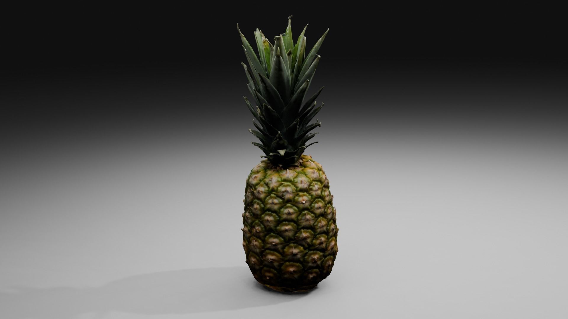 Pineapple Low-poly 3D model_16