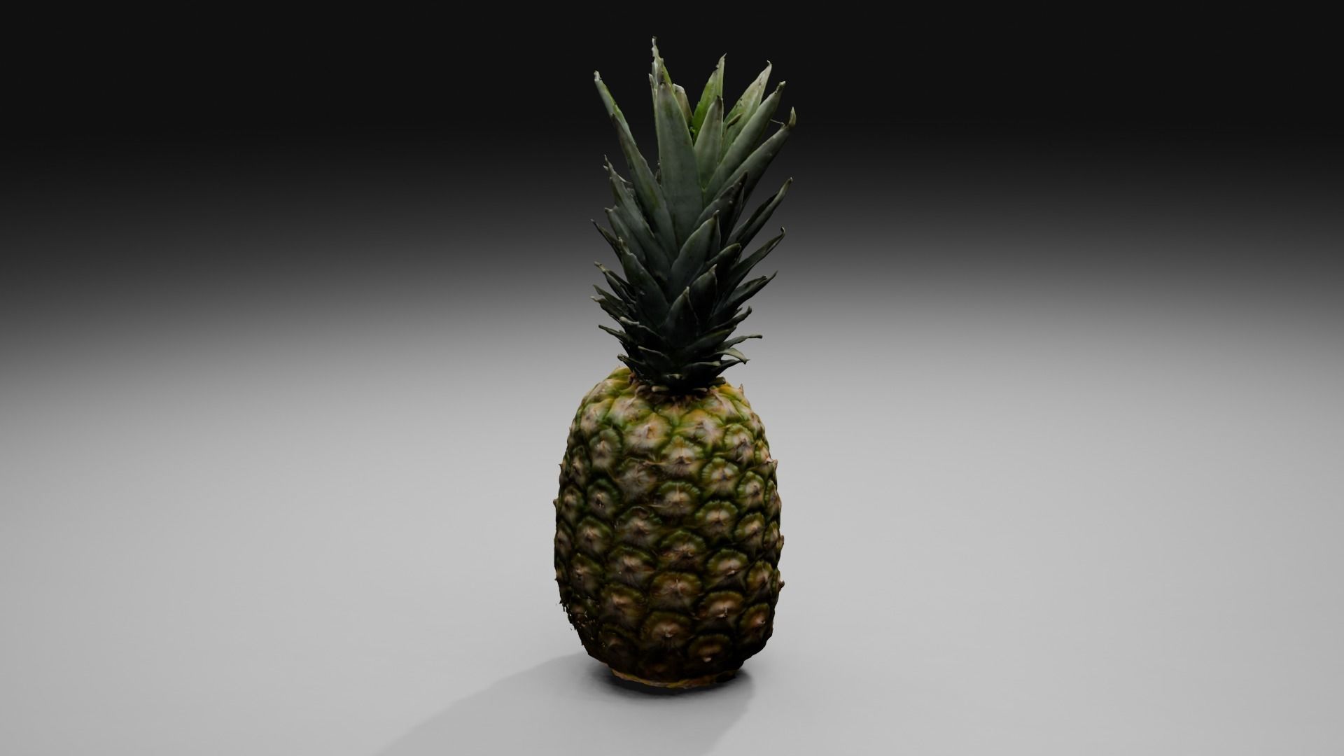 Pineapple Low-poly 3D model_13