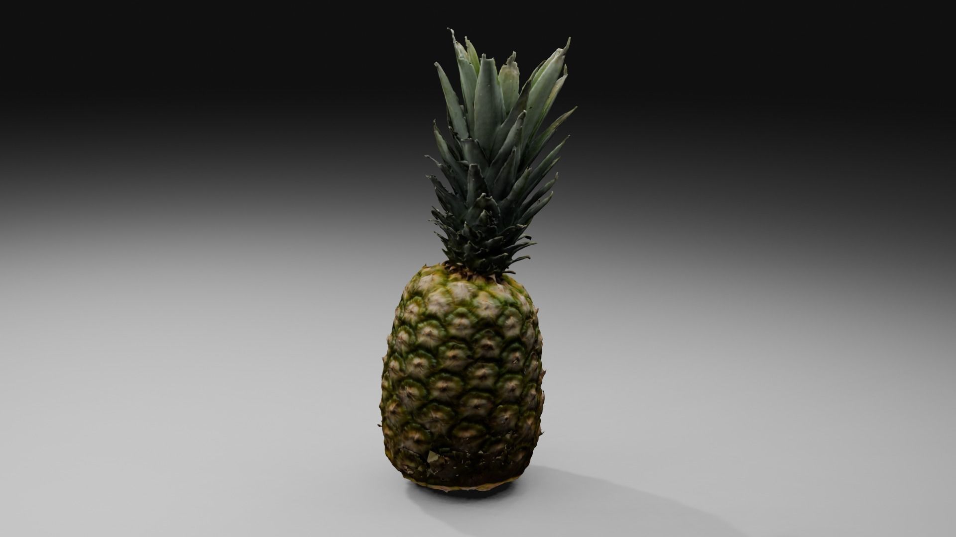 Pineapple Low-poly 3D model_37